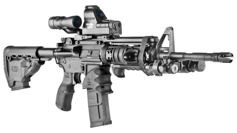 Пистолетная рукоятка FAB Defense на M-16, SR-25 или AR-15 (AGR-43)