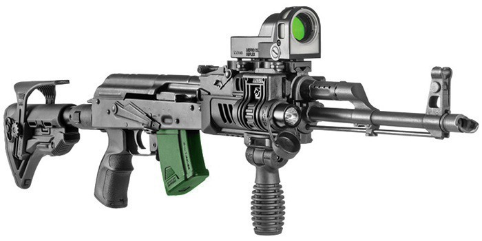 Зеленый Магазин Fab Defence на АК, АКМ, Вепре или Сайге (Ultimag AK 10R)