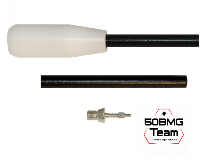Шомпол ЧИСТОGUN к. 12-20, стержень Ø9 мм, L=100 см, 2 части, дюраль, нейлон, мама 5/16*27, +адаптер-игла