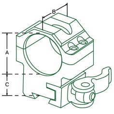 схема высокого кольца Leapers UTG 30 мм (RQ2D3224)