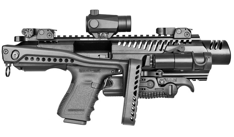 пистолет glock 3 или 4 с квадрейлом FAB Defense (KPOS G2 GLOCK 17-19)
