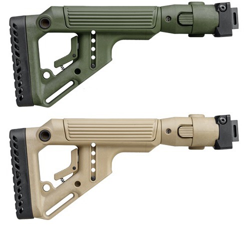 цвета складного приклада FAB Defense (UAS-AKS P) со щекой для АК, Сайги или Вепря