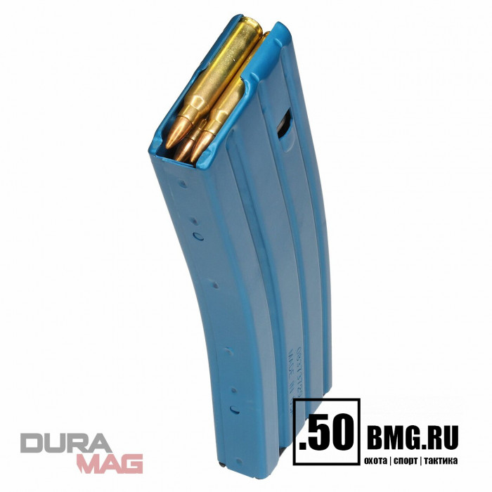 Магазин DuraMag для AR-15/M4/M16 кал. 223 на 30 патронов, алюминий синий-черный (DM22330ABlB)