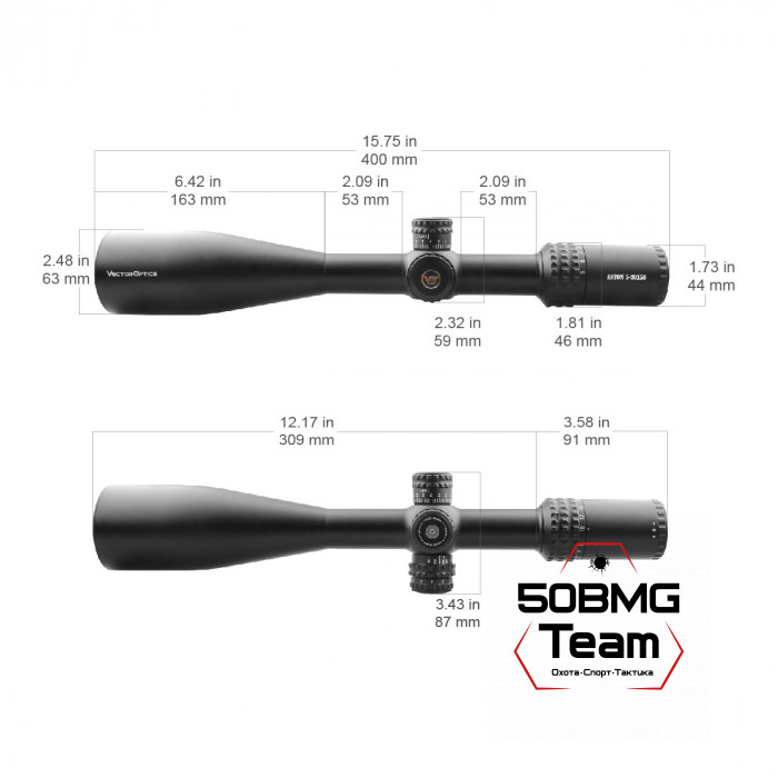 Оптический прицел Vector Optics Aston 5-30x56 SFP кольца 30мм