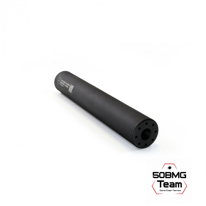 ДТК Закрытого типа Русский Снайпер Т-10 ИНТЕГРАТ 315х50 (корпус 310 мм) WHISPER classic (17 камер) резьба 17х1 (cal.308 контур 22)+ мох чехол на ДТК 