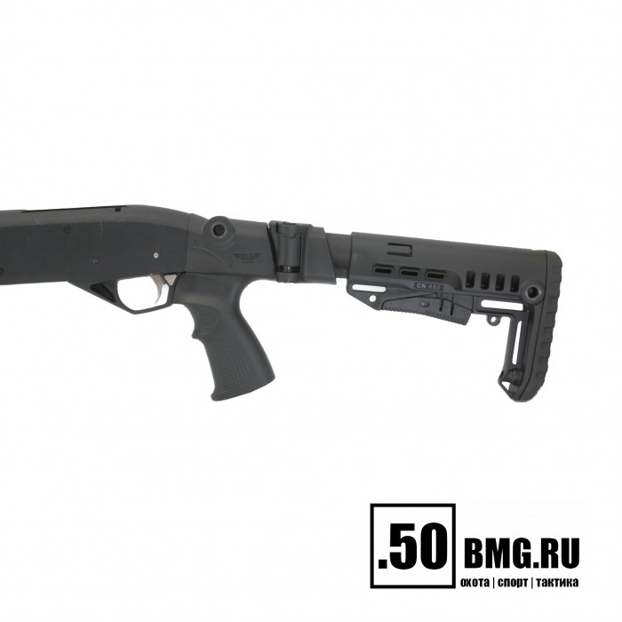 Телескопический складной приклад DLG Tactical на МР-155, МР-156, МР-135 компактный (DLG8908)