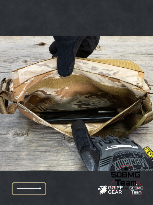 Сумка поясная-напашная Griff Gear Скаут (Tiger Stripe Desert Camo)