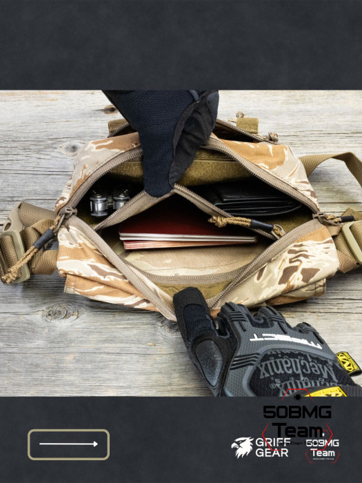 Сумка поясная-напашная Griff Gear Скаут (Tiger Stripe Desert Camo)