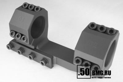 Моноблочный кронштейн РОСТ &quot;ХВАТ&quot; 30мм H26,5мм 0MOA с выносом на Picatinny/Weaver