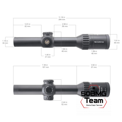 Оптический прицел Vector Optics Continental Tactical X8 1-8x24 SFP ED кольца 30мм