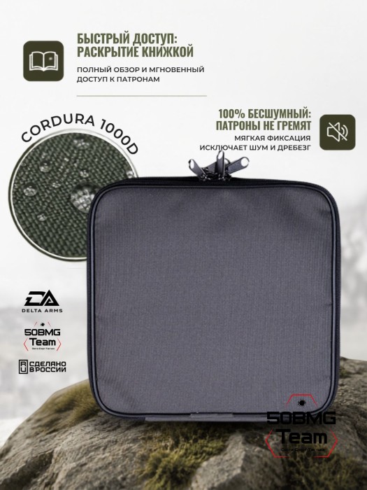 Клатч для патронов на 80шт Delta Arms для кал. 300 WinMag (Gray)