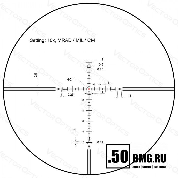 Оптический прицел Vector Optics Taurus 6-24x50 SFP HD HT кольца 30мм