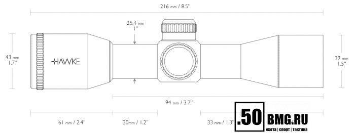 Оптический прицел Hawke XB Crossbow 3x32 SR