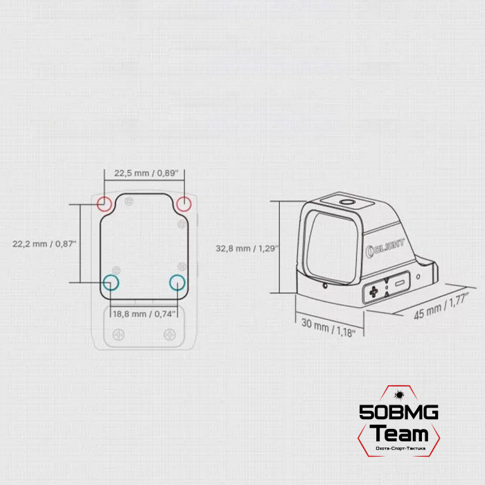 Планка низкая на weaver Olight RMA-OSP091 для Osight
