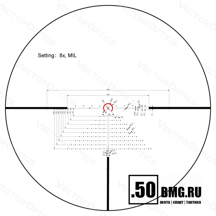 Оптический прицел Vector Optics Constantine 1-8x24 SFP кольца 30мм
