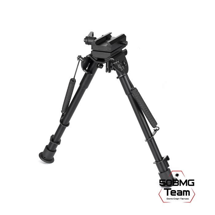 Сошки ShotTime на Weaver быстросъёмные, поворотный механизм, 10 позиций, высота 23,5-36,5см (BPST-RW-LM)