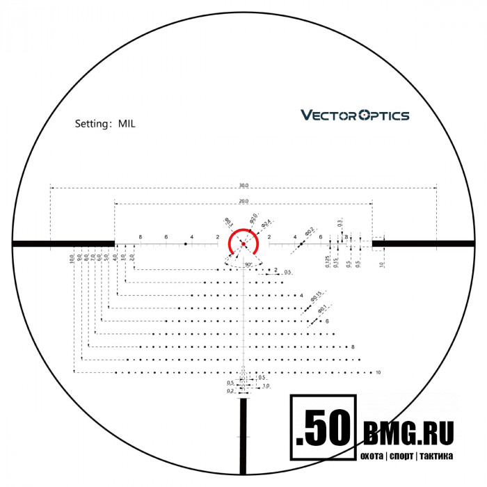Оптический прицел Vector Optics Constantine 1-8x24 FFP кольца 30мм