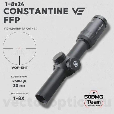 Оптический прицел Vector Optics Constantine 1-8x24 FFP кольца 30мм