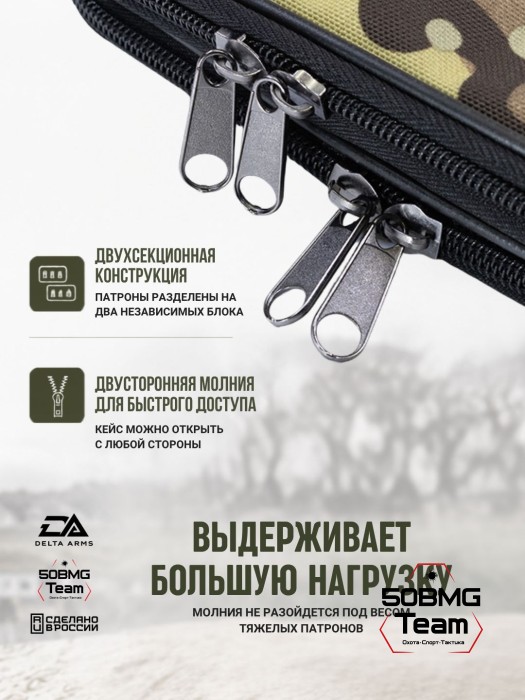 Клатч для патронов на 80шт Delta Arms для кал. 300 WinMag (Multicam)