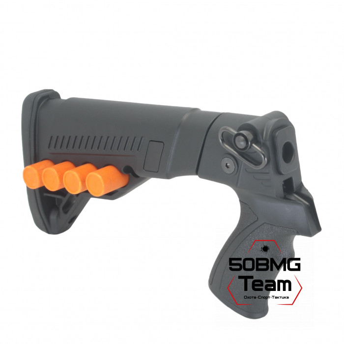 Телескопический приклад DLG Tactical на Бекас 12,16,Авто с патронташем (DLG9103)