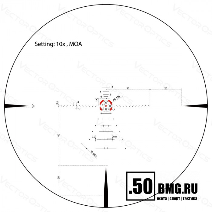 Оптический прицел Vector Optics Constantine 1-10x24 SFP кольца 30мм