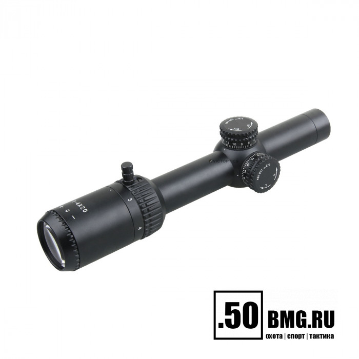 Оптический прицел Vector Optics VictOptics S4 1-4x20 SFP кольца 25.4мм