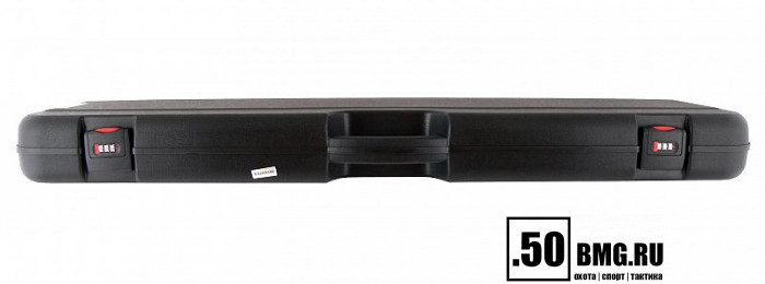 (1603I AV) Кейс Negrini для полуавтоматов черный, с отделениями, красный вельвет, кодовый замок, ствол до 940 мм, внутр. размер 93,5х24х6,5см