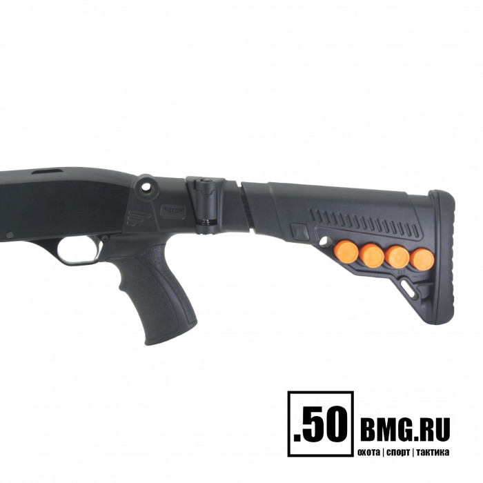 Телескопический складной приклад DLG Tactical на Бекас 12,16,Авто с патронташем (DLG9104)