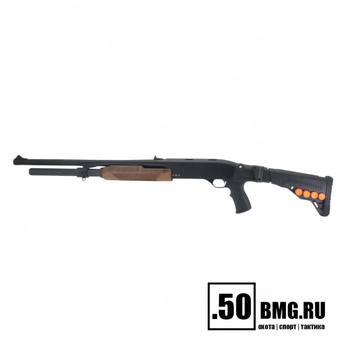 Телескопический складной приклад DLG Tactical на Бекас 12,16,Авто с патронташем (DLG9104)