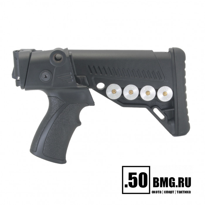 Телескопический складной приклад DLG Tactical на Бекас 12,16,Авто с патронташем (DLG9104)