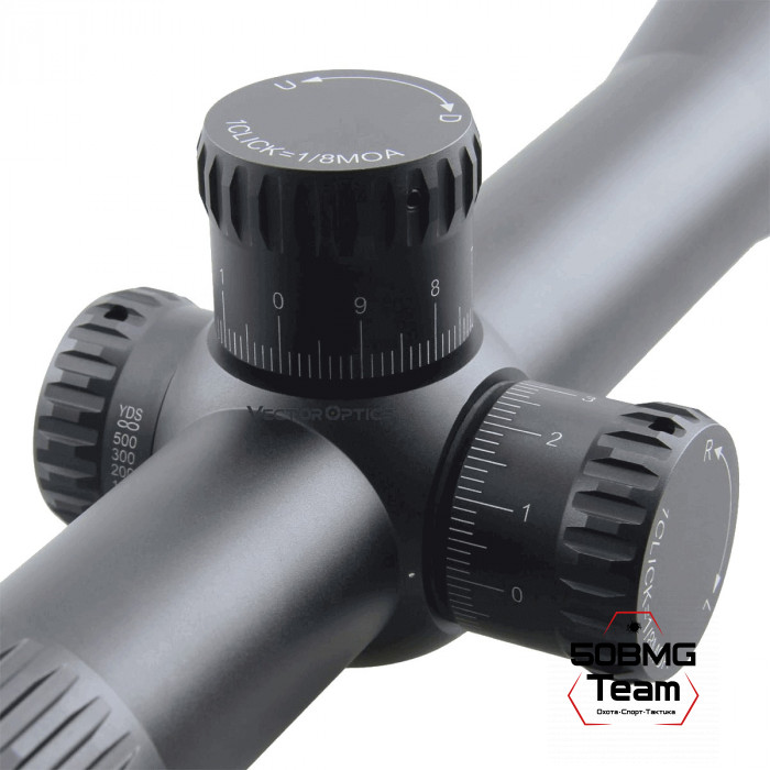 Оптический прицел Vector Optics Minotaur 10-50x60 GenII MFL SFP кольца 34мм