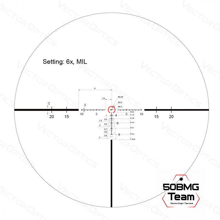 Оптический прицел Vector Optics Continental Tactical X6 1-6x24 SFP FDE кольца 30мм