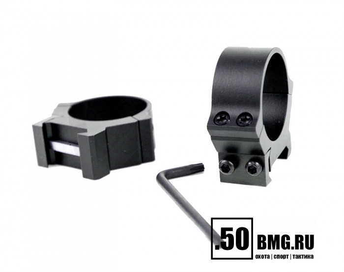 Раздельные кольца Leupold PRW2 на Weaver/Picatinny 30 мм низкие H=21 мм/BH=6 мм (174083)