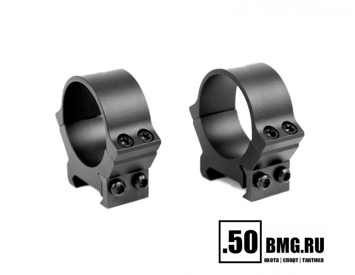 Раздельные кольца Leupold PRW2 на Weaver/Picatinny 30 мм низкие H=21 мм/BH=6 мм (174083) 