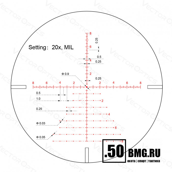 Оптический прицел Vector Optics Continental Tactical X6 4-24x50 FDE Zero Stop кольца 30мм