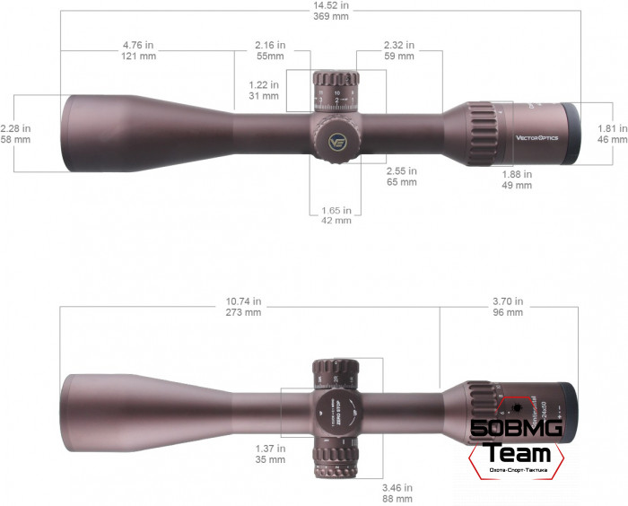 Оптический прицел Vector Optics Continental Tactical X6 4-24x50 FDE Zero Stop кольца 30мм