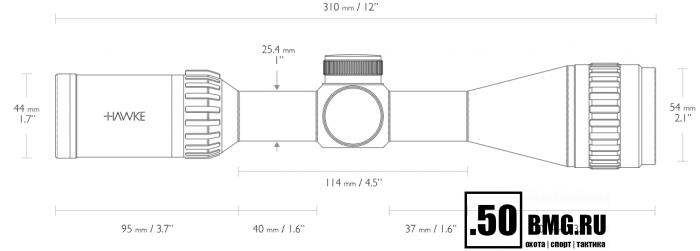 Оптический прицел Hawke Airmax 3-9x40 AO