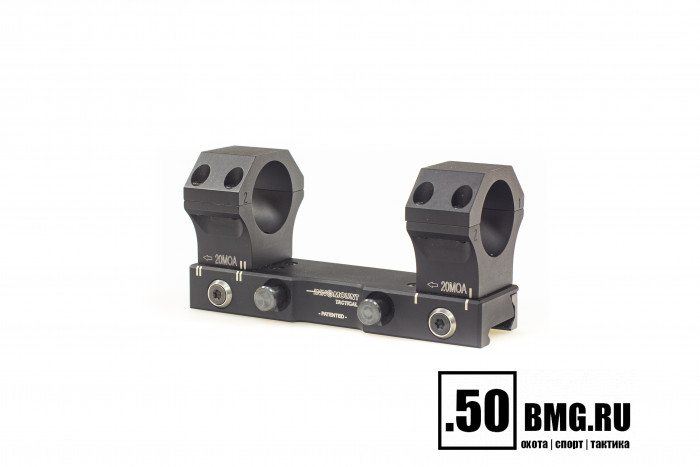 Быстросъемный кронштейн Innomount Tactical на Weaver кольца 30мм, BH=23мм, наклон 20MOA (60-30-23-00-200-20MOA)