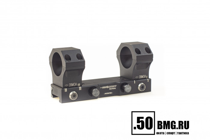 Быстросъемный кронштейн Innomount Tactical на Weaver кольца 30мм, BH=23мм, наклон 20MOA (60-30-23-00-200-20MOA)