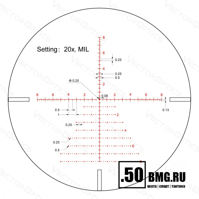 Оптический прицел Vector Optics Continental Tactical ARI X6 4-24x50 SFP Zero Stop кольца 30мм