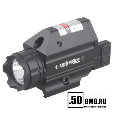 Пистолетный ЛЦУ Vector Optics красный лазер+ фонарь на Weaver/Picatinny (SCRL-05)