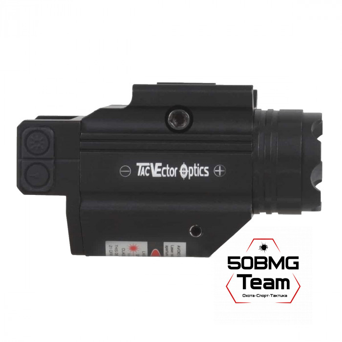 Пистолетный ЛЦУ Vector Optics красный лазер+ фонарь на Weaver/Picatinny (SCRL-05)