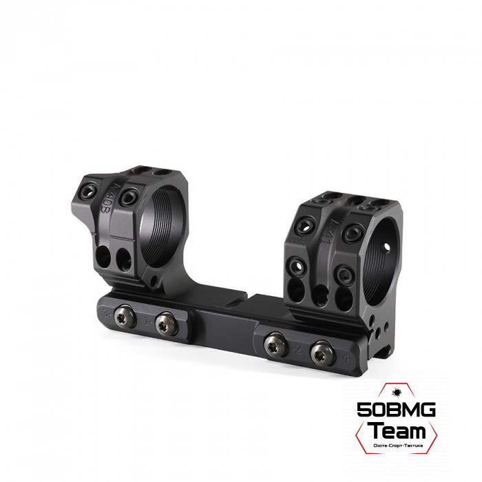 SP-4902C Тактический кронштейн Spuhr Scope Mount кольца 34мм на Picatinny/Weaver наклон 9 MIL/30MOA L=120мм Н=38мм