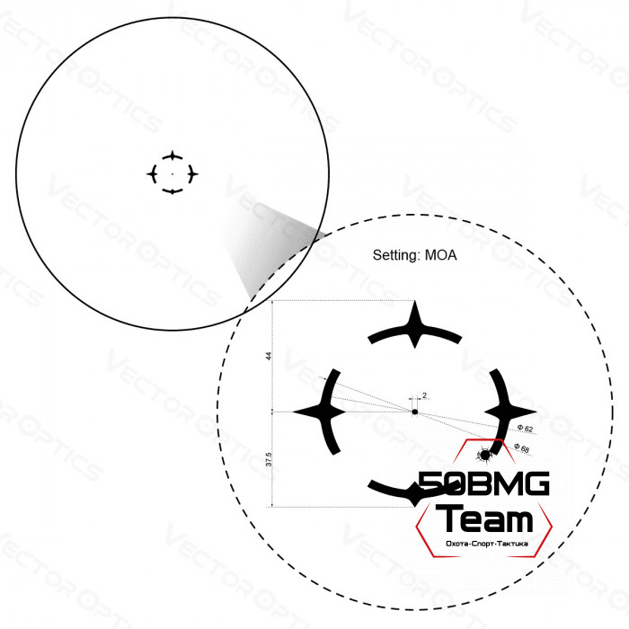 Призматический прицел Vector Optics Paragon 1x16 Micro Prism (SCPS-M01)