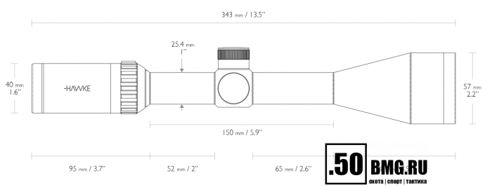 Оптический прицел Hawke Vantage IR 3-9x50
