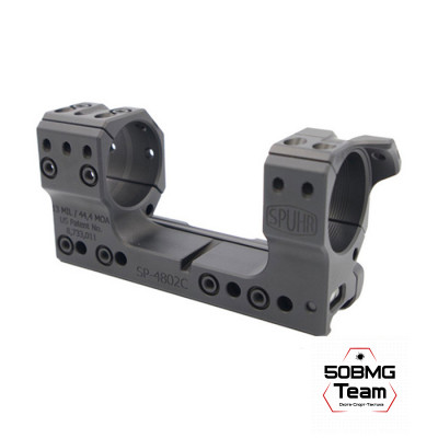 SP-4802C Тактический кронштейн Spuhr Scope Mount кольца 34мм на Picatinny/Weaver наклон 13 MIL/44.4MOA L=120мм Н=38мм