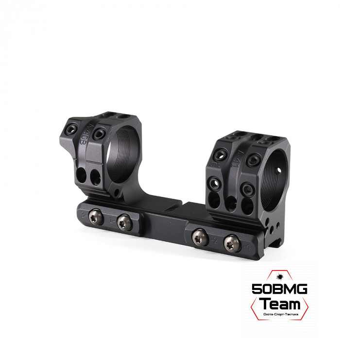 SP-4802C Тактический кронштейн Spuhr Scope Mount кольца 34мм на Picatinny/Weaver наклон 13 MIL/44.4MOA L=120мм Н=38мм