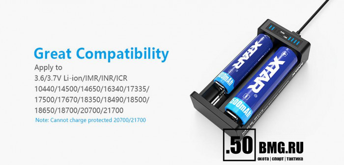 Зарядное устройство XTAR MC2+ двухканальная