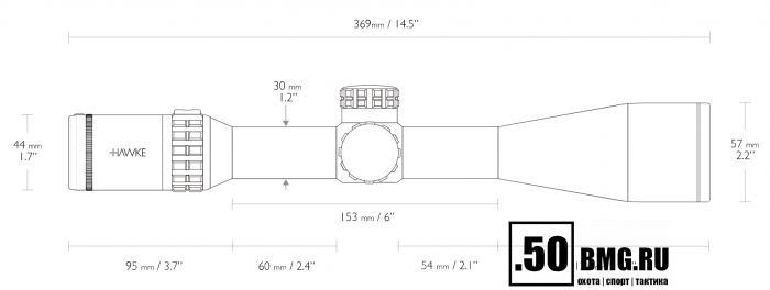 Оптический прицел Hawke Frontier 30 SF 4-24x50 IR