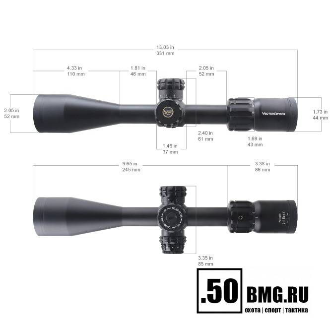 Оптический прицел Vector Optics Paragon 3-15x44 Tactical SFP кольца 25,4мм